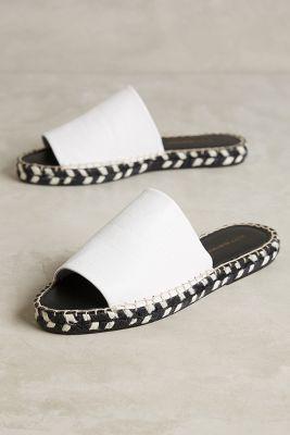 Matt Bernson Palma Slides White Leather