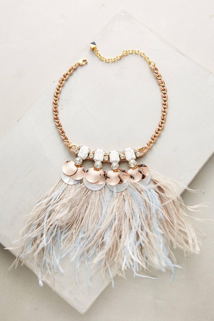 Nocturne Heari Feather Bib Necklace