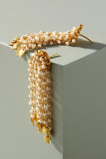 Deepa Sethi Pearled Waterfall Drop Earrings