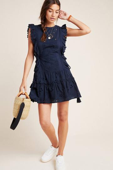 Misa Marieta Eyelet Mini Dress