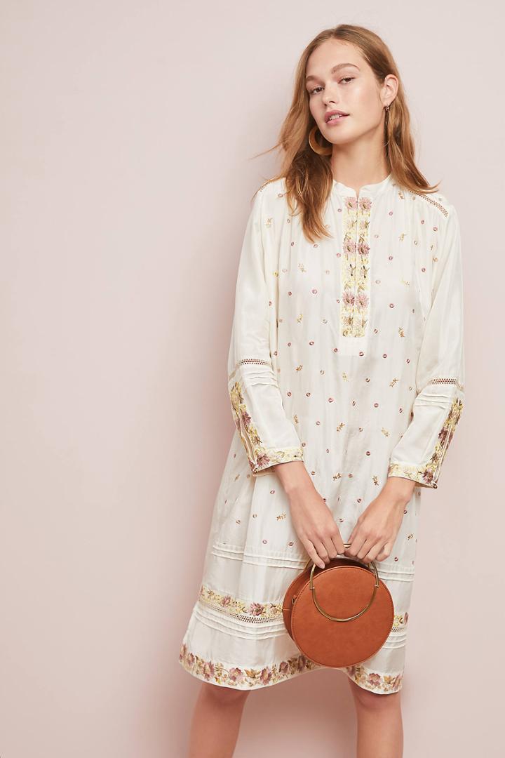 Tiny Crevier Silk Tunic Dress