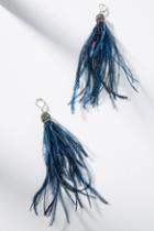 Anthropologie Holiday Feather Drop Earrings