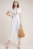First Monday Bow-tied Eyelet Jumpsuit