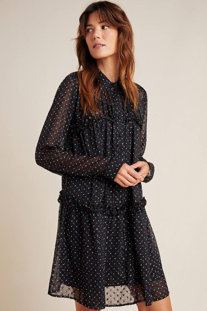 Eva Franco Haven Ruffled Polka Dot Tunic