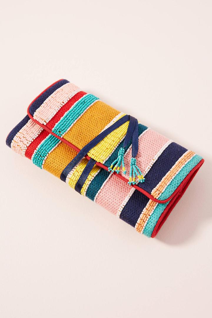Anthropologie Marta Beaded Jewelry Case