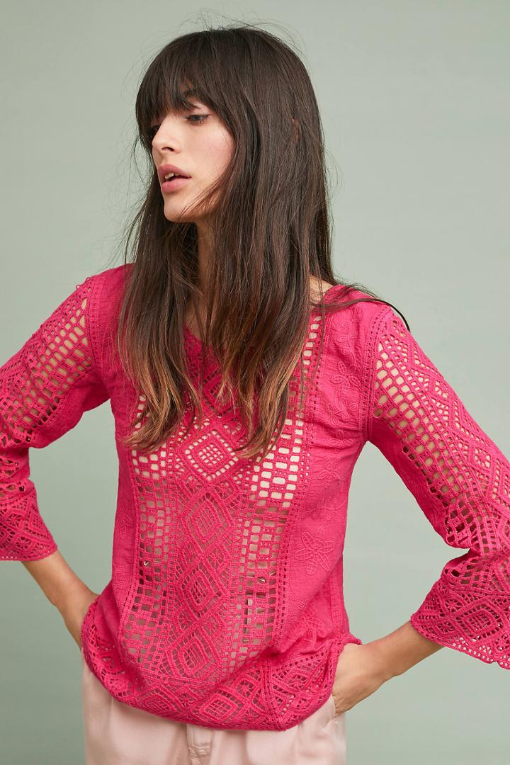 Blue Tassel Shavonne Lace Top