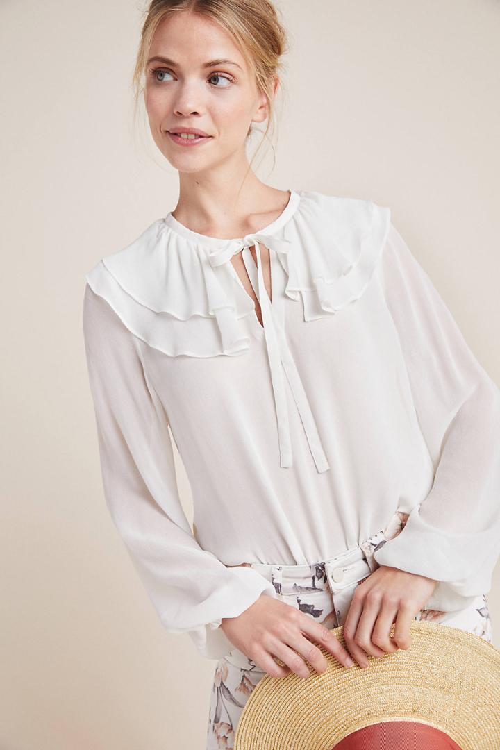 Seen Worn Kept Heidi Ruffled Peasant Blouse