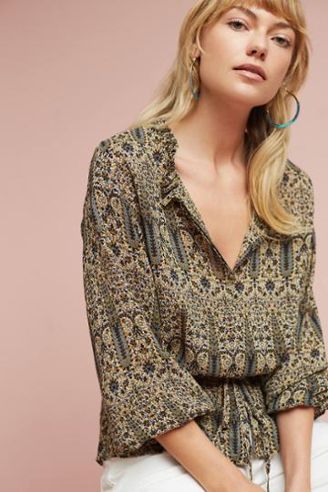 Lolly's Laundry Paisley Drop-waist Blouse