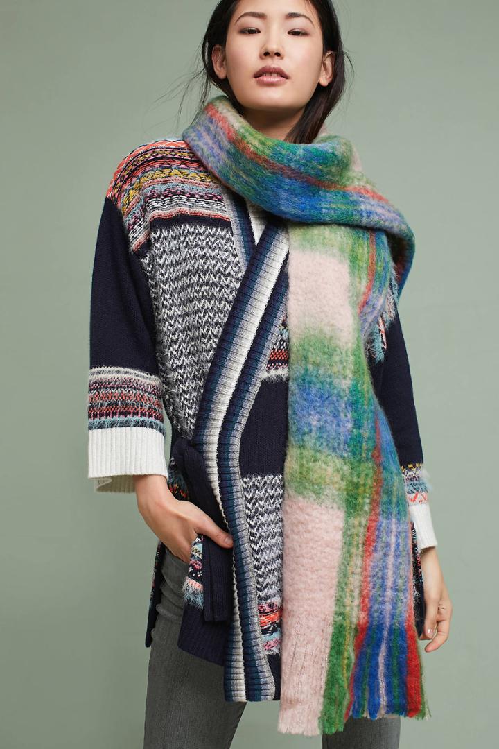 Sleeping On Snow Mixed-stitch Cardigan