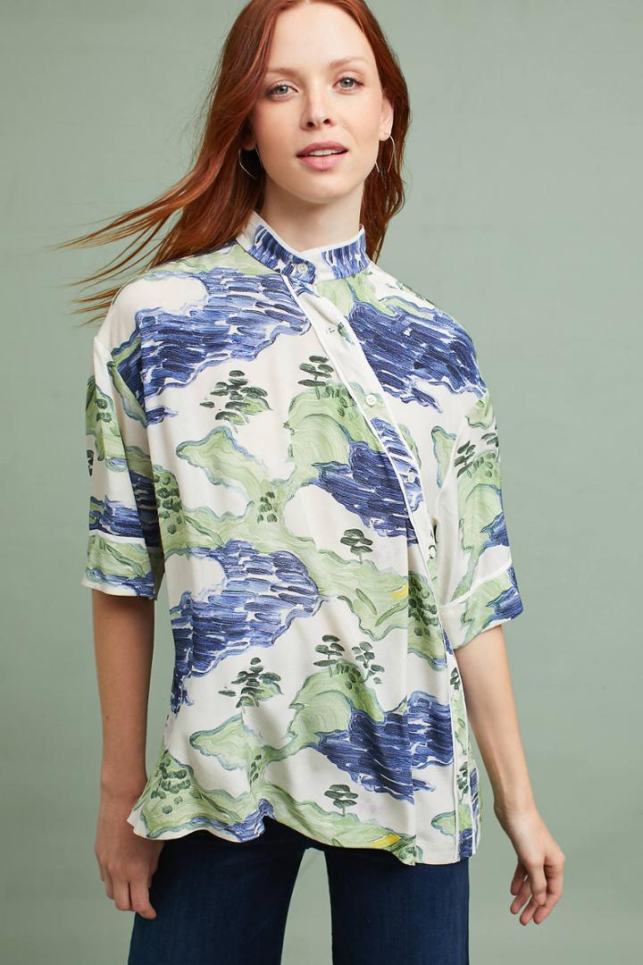 Whit Silk Reve Buttondown