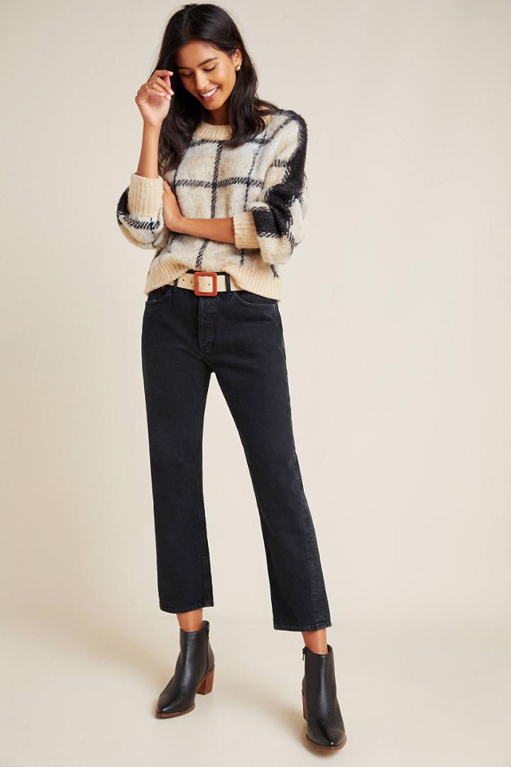 Agolde Parker High-rise Straight Cropped Jeans