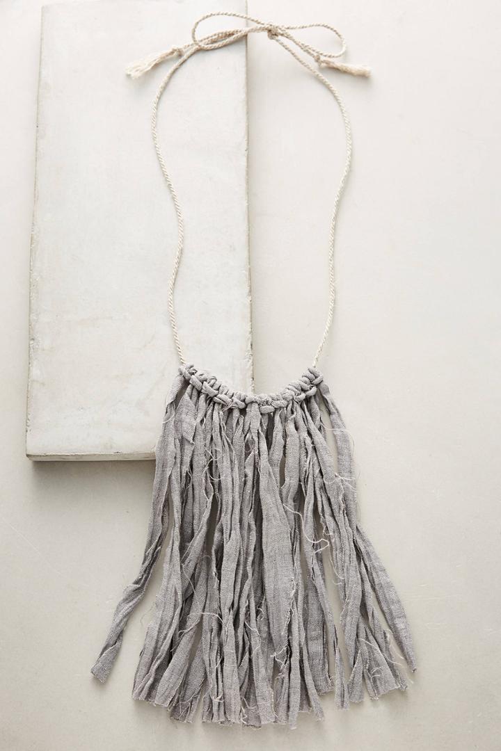 Cathy Callahan Linen Fringe Necklace