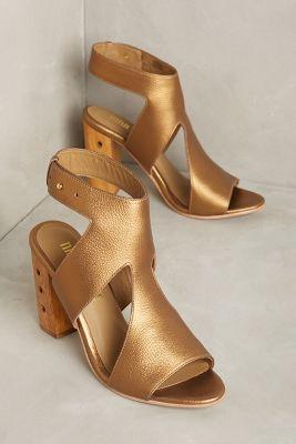 Nina Payne Izzy Cutout Heels Gold