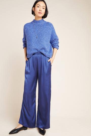 Tina + Jo Adea Satin Wide-leg Trousers