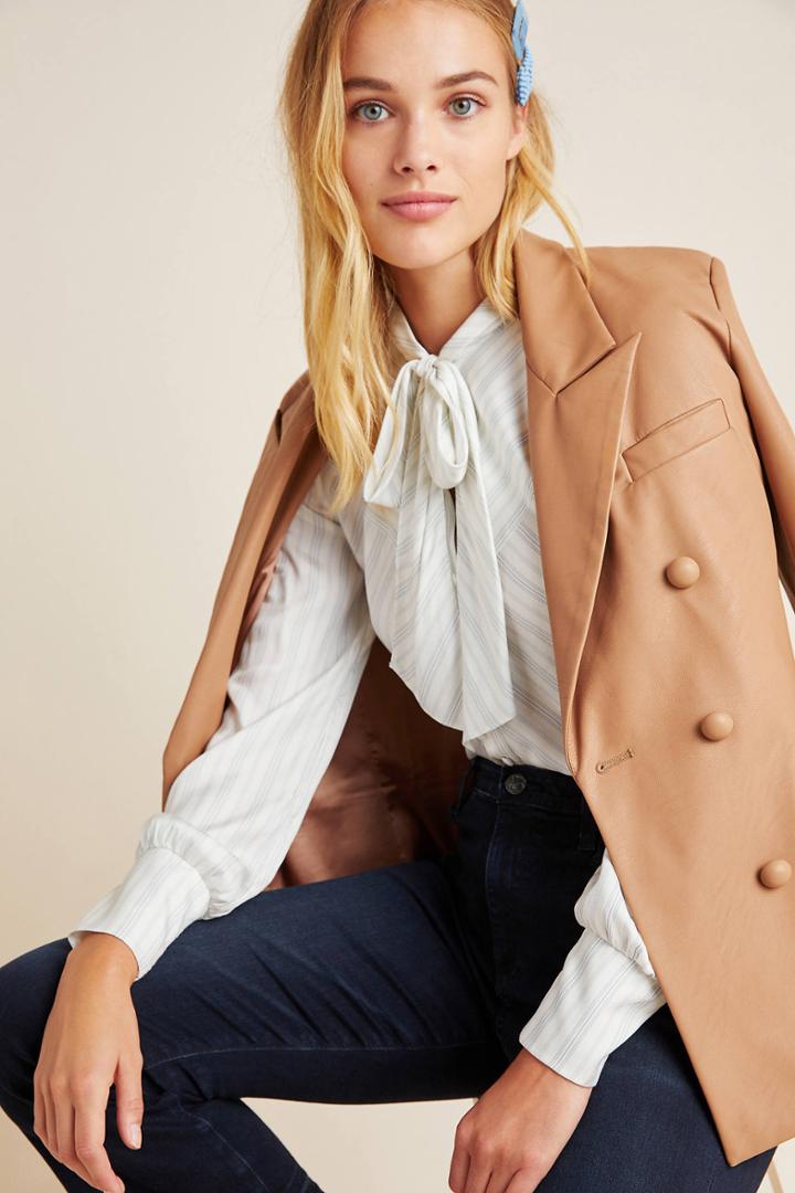 La Vie By Rebecca Taylor Cynthia Tie-neck Blouse
