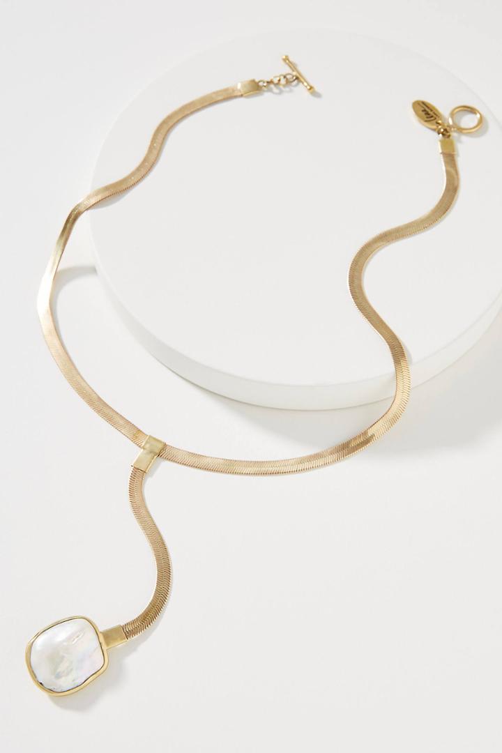 Lena Bernard Pearl Lariat Necklace
