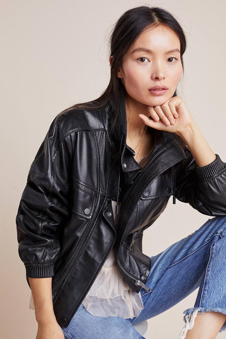 Lth Jkt Apollo Leather Bomber Jacket