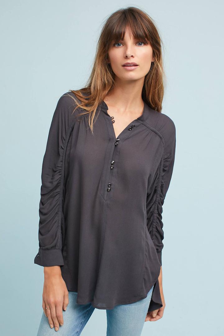 Maeve Ruched-sleeve Tunic