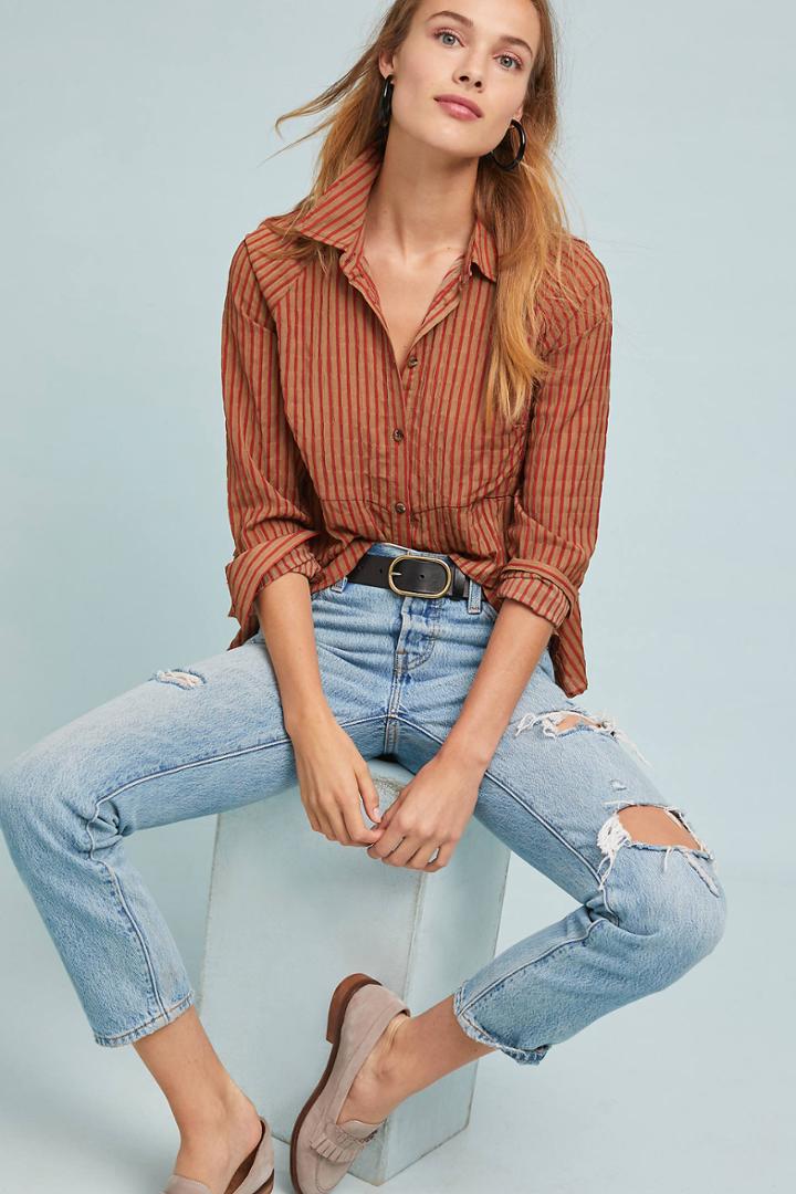 Anama Tia Ruffled Buttondown