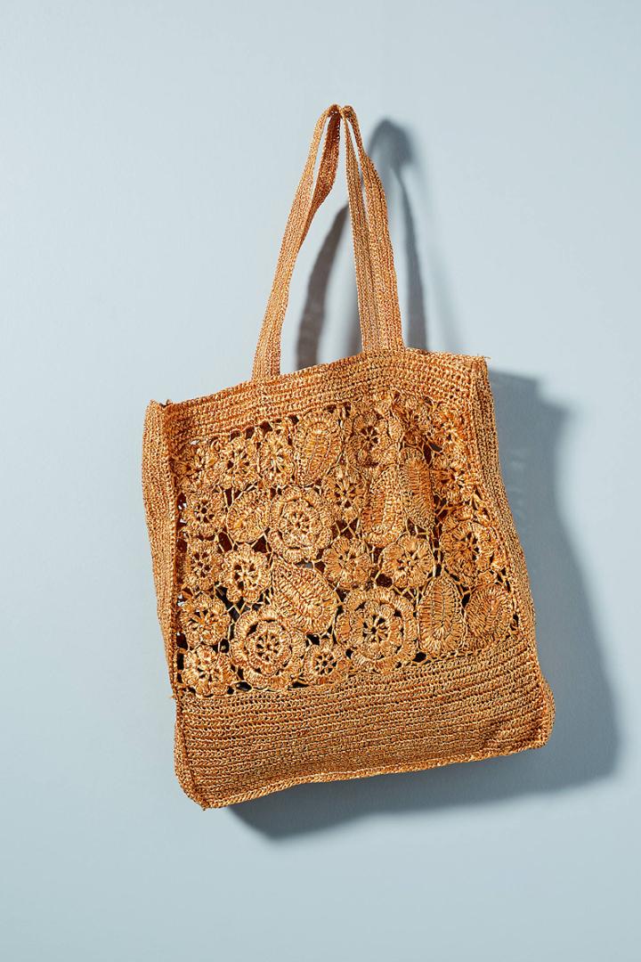 Antik Batik Holea Raffia Tote Bag