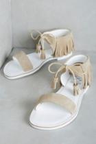 Kmb Fringed Suede Sandals Neutral