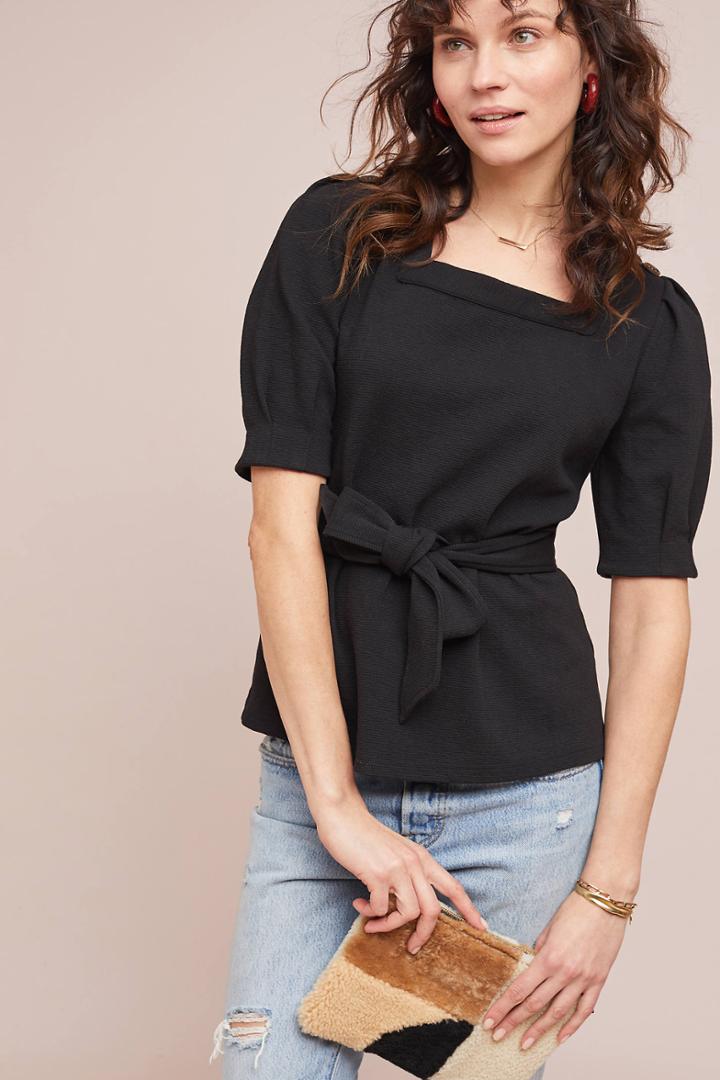 Current Air Barnette Puff-sleeved Top