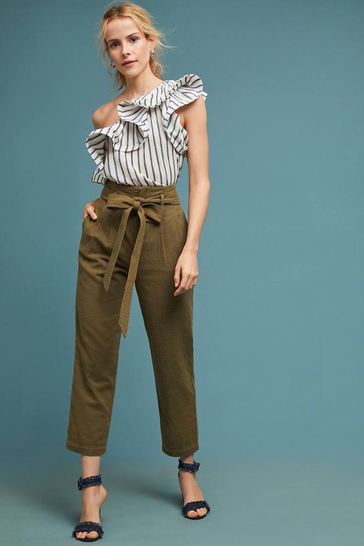 Ag Jeans Ag Paperbag-waisted Wide-legs Pants
