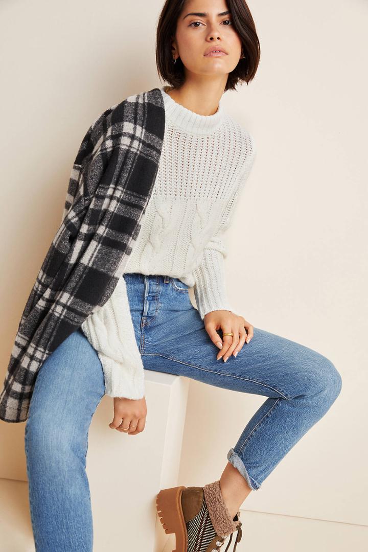 Anthropologie Cathy Cable-knit Sweater