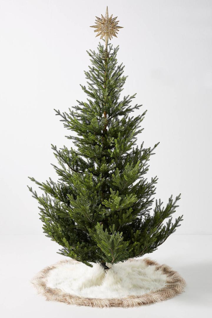 Anthropologie North Pole Faux Fur Tree Skirt
