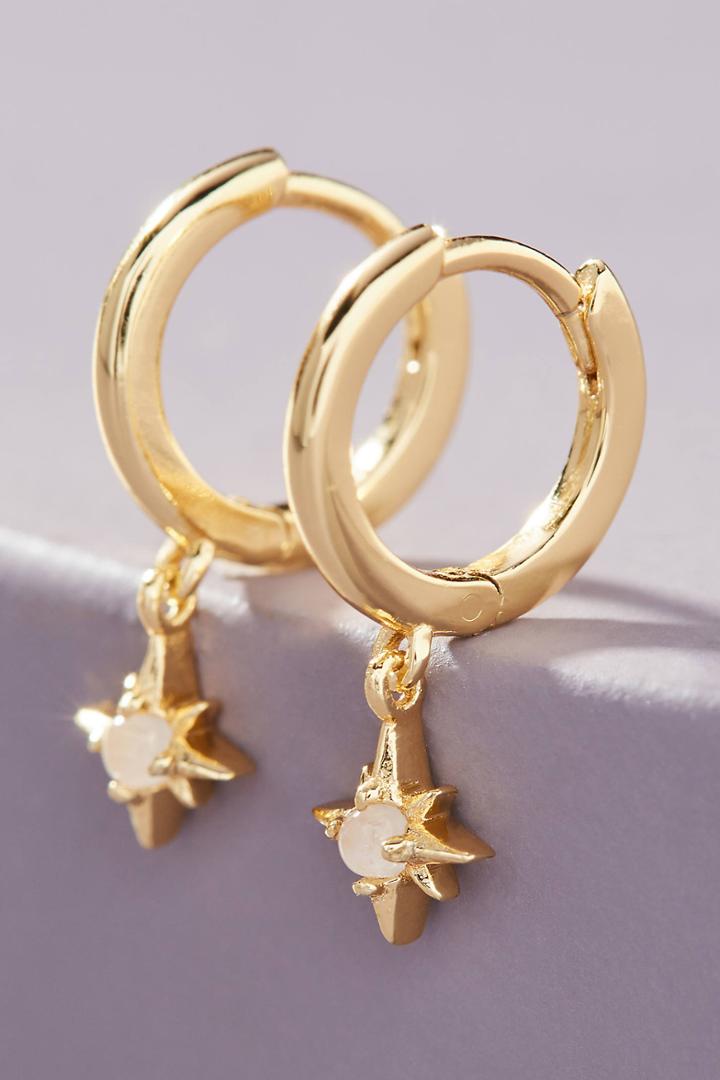 Melanie Auld Starburst Huggie Hoop Earrings