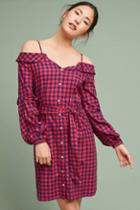 Dolan Left Coast Flannel Open-shoulder Shirtdress