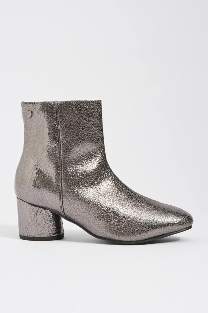 Gioseppo Metallic Leather Booties