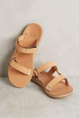Teva Universal Leather Slides Honey