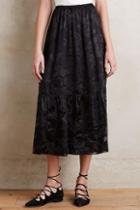 Anna Sui Velvet Orchids Midi Skirt