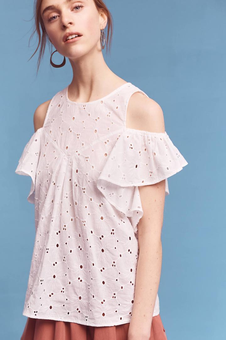 Ro & De Breezy Eyelet Blouse