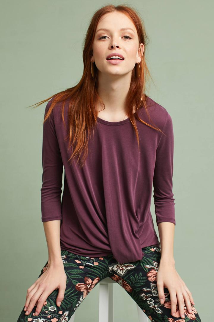 Eri + Ali Draped Twist-front Tee