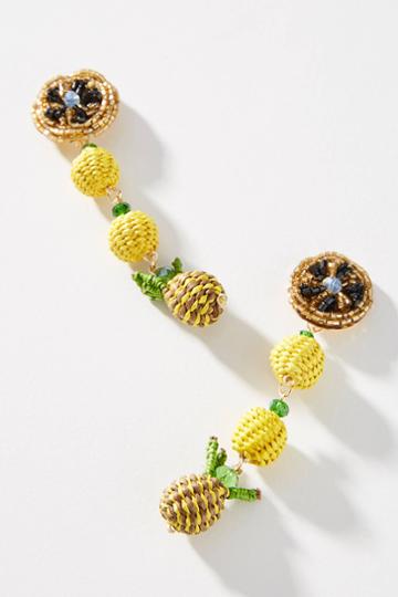 Luxchilas Beaded Pineapple Drop Earrings