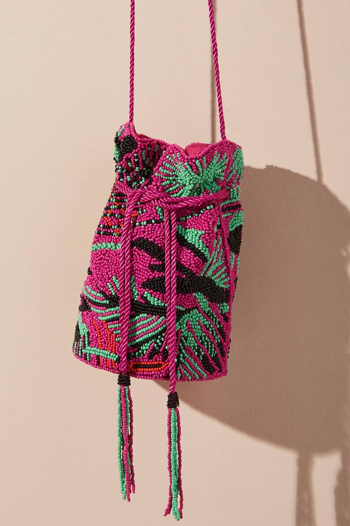 From St. Xavier Catalina Beaded Drawstring Bag