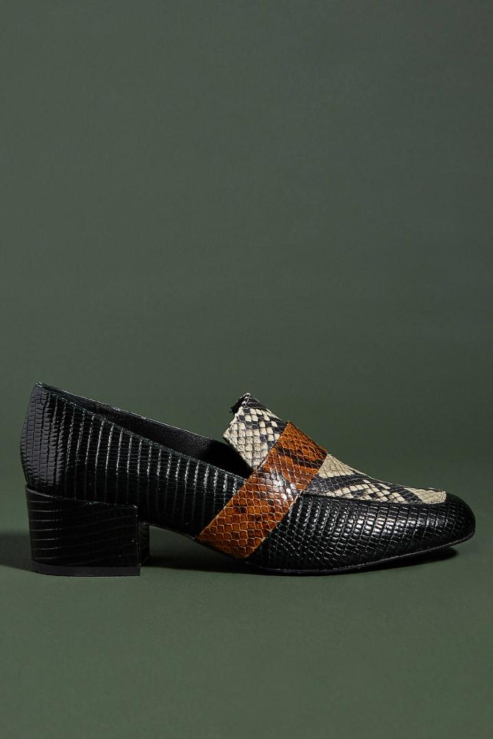 Freda Salvador Embossed Leather Loafers