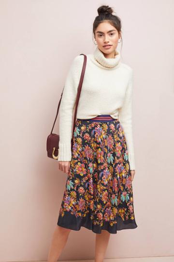 Tanvi Kedia Lotus Silk Skirt