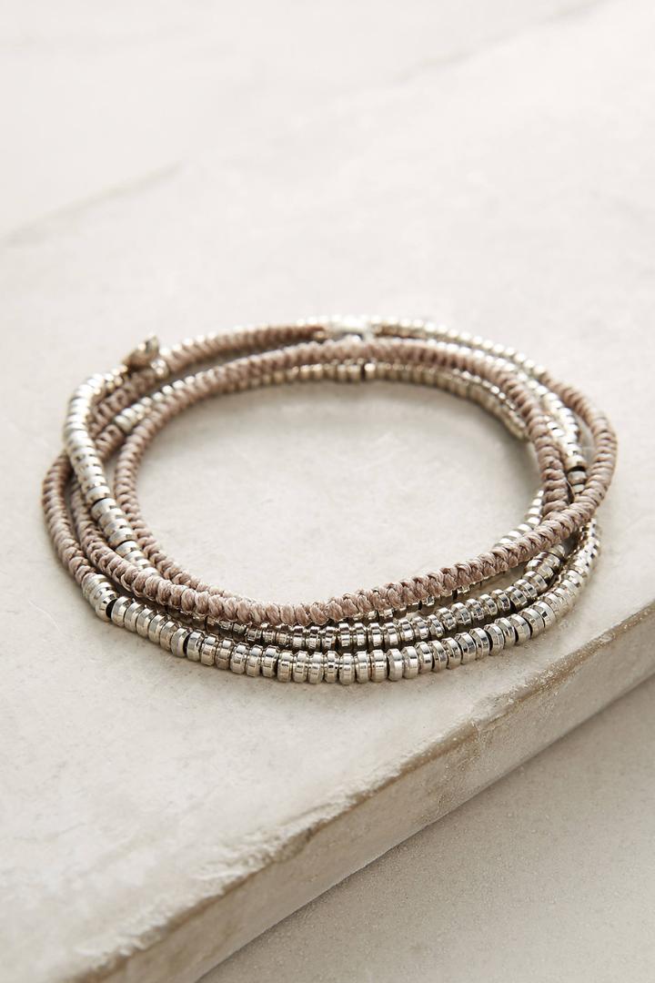 Anthropologie Mint Twisted Wrap Bracelet