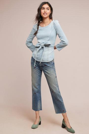 Pilcro And The Letterpress Pilcro Belted Denim Top