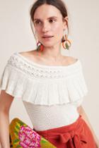 Anthropologie Ruffled Off-the-shoulder Top