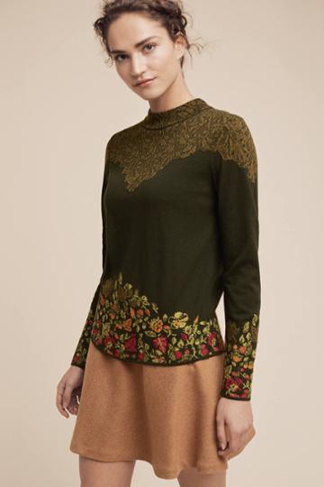 Ivko Intarsia-bordered Pullover