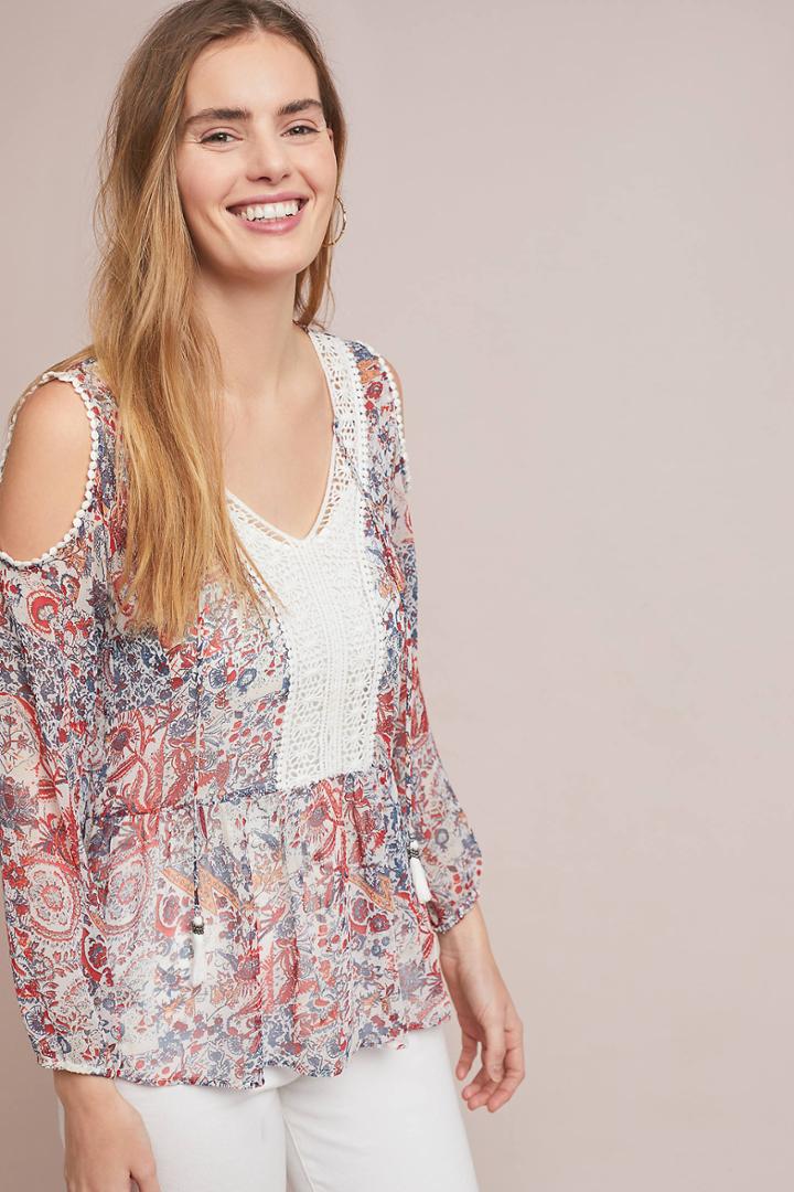 Maeve Alena Open-shoulder Top