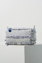 Anthropologie Small Frayed Tweed Makeup Pouch