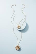 Anthropologie Double Medallion Pendant Necklace