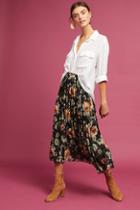 Moon River Pleated Floral Skirt