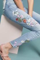 7 For All Mankind Mid-rise Embroidered Skinny Ankle Jeans