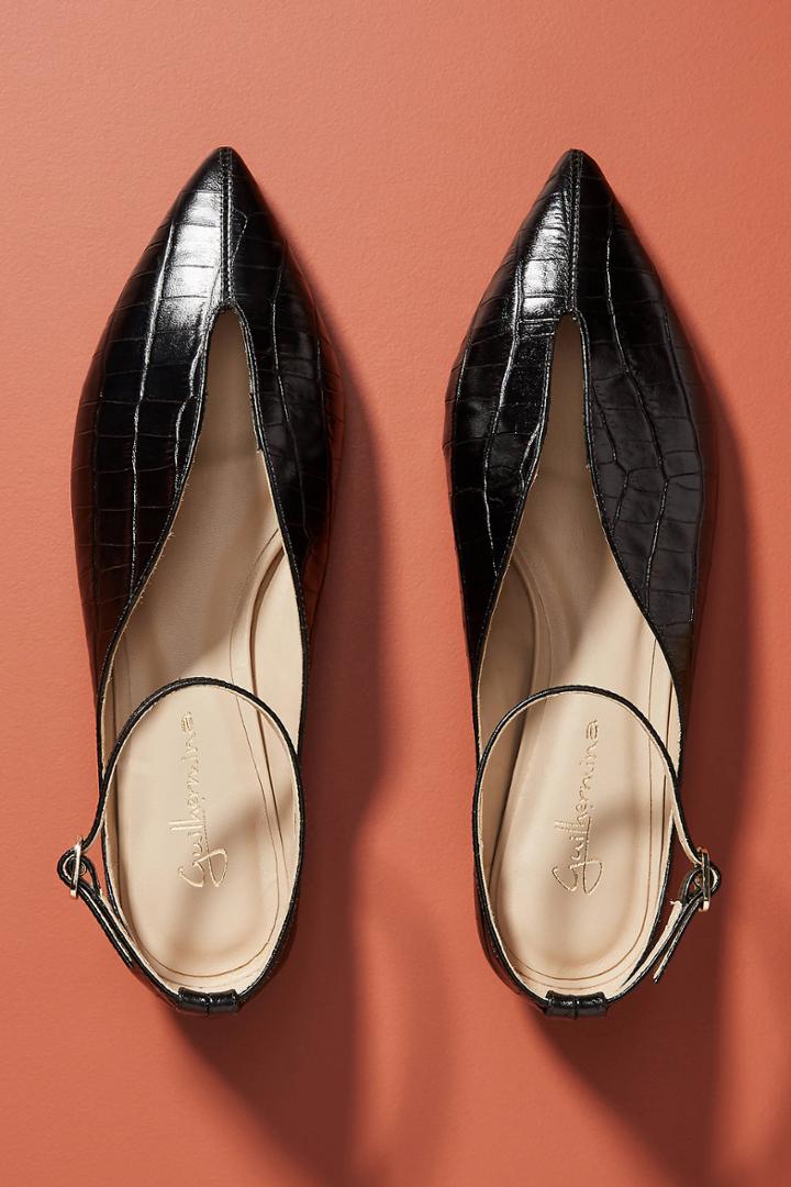 Guilhermina Pointed-toe Ankle Strap Flats